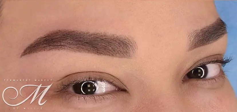 after ombre powder brow procedure